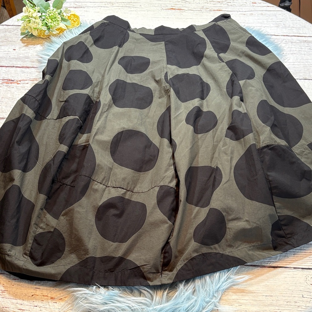 Urban by Alembika Dot Lotus Balloon Skirt in Khaki Sz 12-14